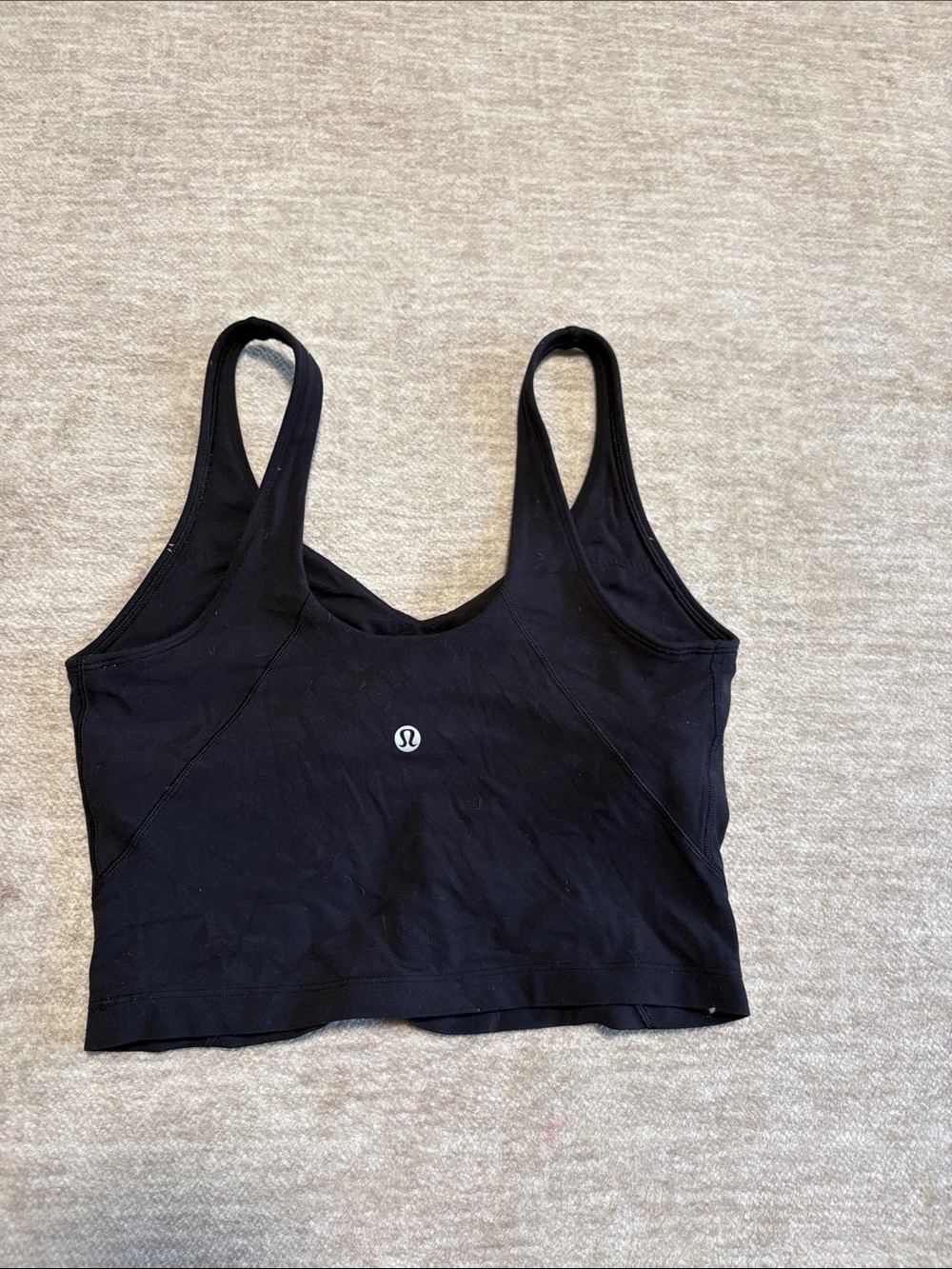 lululemon athletica Black Cropped Sports Tank Top